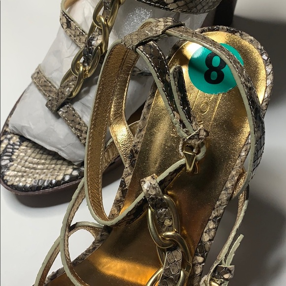 Coach Libertie Python print strappy heels - Picture 6 of 10